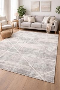 Marmaris T046A Modern Area Rug L.Grey White