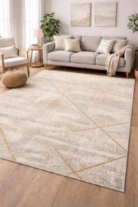 Marmaris D461A Modern Area Rug Beige V.Gold